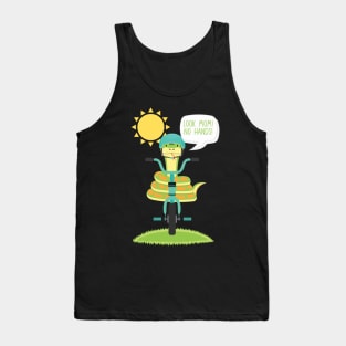 Look mom no hands bicycle snake Tank Top